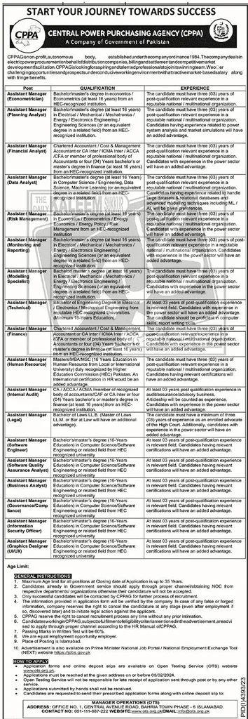 central power purchasing agency jobs near Sehwān,
central power purchasing agency jobs near Dādu,
Central power purchasing agency jobs salary,
central power purchasing agency salary,
ots jobs,
cppa jobs advertisement,
central power purchasing agency jobs 2024,
cppa internship,
Central power purchasing agency jobs 2024 salary,
Central power purchasing agency jobs 2024 lahore,
Central power purchasing agency jobs 2024 karachi,
Central power purchasing agency jobs 2024 in pakistan,
Central power purchasing agency jobs 2024 application form,
central power purchasing agency salary,
cppa internship,
cppa jobs advertisement,
Central Power Purchasing Agency CPPA Jobs 2024,
CPPA Jobs 2024 - Central Power Purchasing Agency,
Central Power Purchasing Agency CPPA Jobs January 2024,
CPPA Central Power Purchasing Agency Jobs 2024 via OTS Jobs,
Central Power Purchasing Agency (CPPA) Jobs 2024,
Central Power Purchasing Agency CPPA Jobs 2024 OTS,
Central Power Purchasing Agency Jobs 2024 - Apply Now,
CPPA Jobs OTS 2024 | Federal Government Jobs in Pakistan,
CPPA jobs, Central Power Purchasing Agency vacancies, CPPA careers, Assistant Manager positions, Econometrician job, Planning Analyst vacancy, Financial Analyst role, Data Analyst position, Risk Management career, Monitoring and Reporting job, Modelling Specialist position, Technical Manager opening, Finance Manager role, Human Resource Manager job, Internal Audit career, Legal Manager position, Software Engineer vacancy, Software Quality Assurance Analyst role, Business Analyst job, Governance/Compliance Manager position, Information Security Officer role, Graphics Designer UI/UX job, CPPA application process, OTS website, OTS application forms, CPPA qualifications, CPPA experience requirements, Age limit for CPPA jobs, How to apply for CPPA positions,