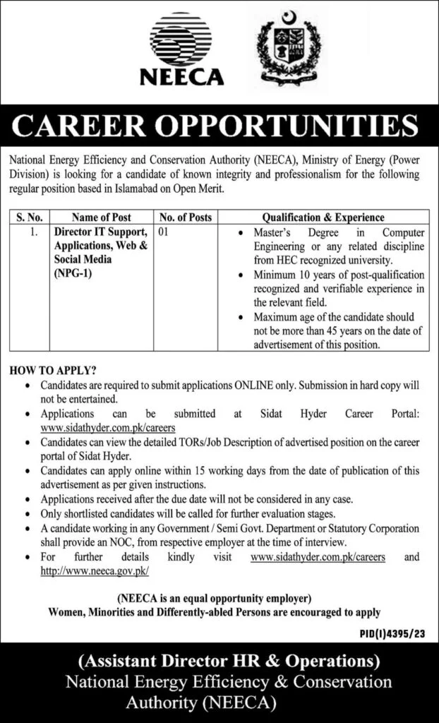 Neeca jobs salary
www neeca gov pk jobs
neeca competition
neeca jobs 2023
neeca pakistan
www.sidathyder.com.pk careers
neeca training
ucco jobs
NEECA Jobs 2024 - Ministry of Energy Power Division jobs 2024
National Energy Efficiency Conservation Authority NEECA jobs 2024
National Energy Efficiency & Conservation Authority jobs 2024