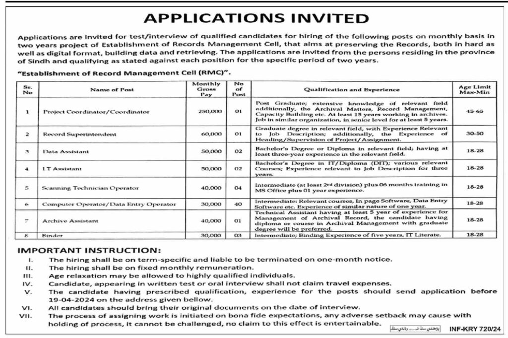 Sindh Revenue Board Srb Jobs 2024
