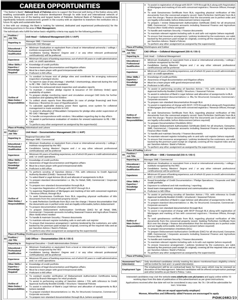 National bank of pakistan jobs 2024 last date, National bank of pakistan jobs 2024 apply online, www.sidathyder.com.pk careers, <yoastmark class=