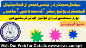 National Centre for Excellence in Analytical Chemistry University of Sindh New Jobs Latest Online Apply, National Centre Of Excellence In Analytical Chemistry Jobs, Jamshoro Sindh University Jobs 2024 Apply Now, National centre for excellence in analytical chemistry university of sindh jamshoro jobs online, National centre for excellence in analytical chemistry university of sindh jamshoro jobs 2024, Nceac Jamshoro,