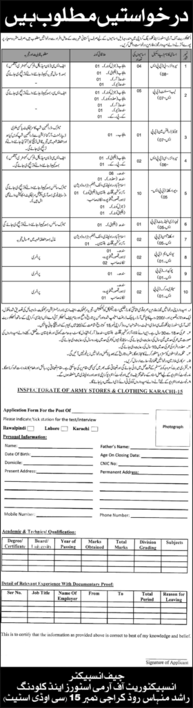 Inspectorate of army stores & clothing ias&c karachi jobs 2024,Inspectorate of army stores & clothing ias&c karachi jobs salar,
IAS&C jobs,
Army Store Latest vacancy 2024,