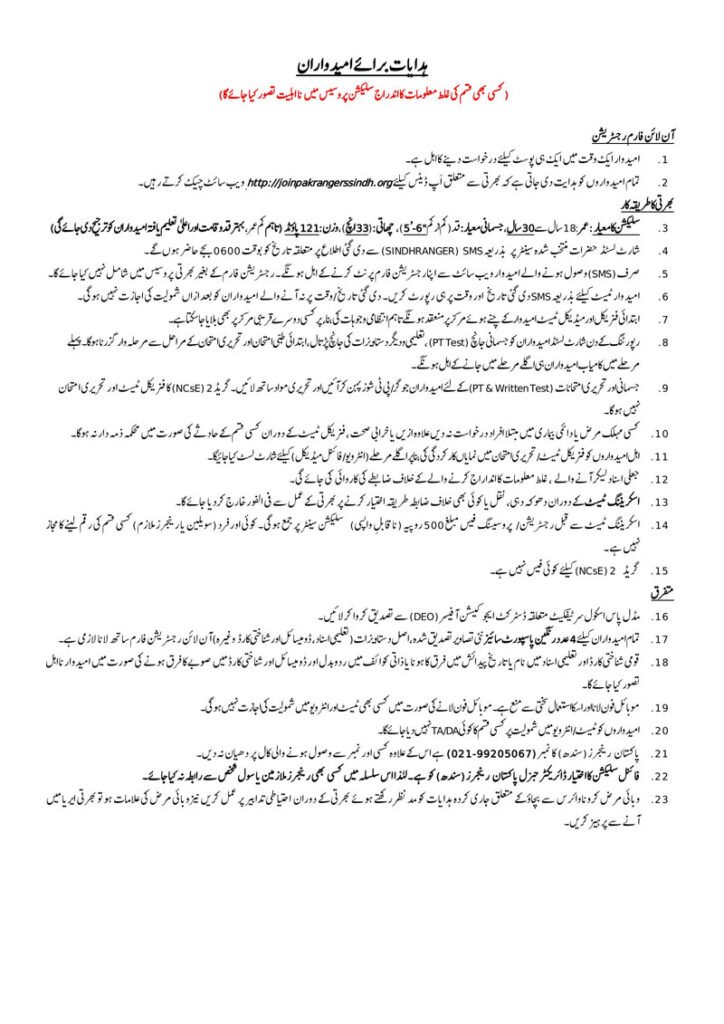 Sindh Rangers Jobs 2024: How To Apply! Step-by-Step Guide