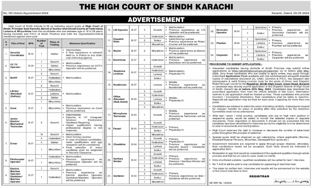 Sindh High Court Case,High Court Jobs advertisement, District and Session Court Jobs Application Form, Sindh High Court Karachi Jobs, Sindh High Court Jobs 2024, High Court of Sindh Hyderabad, Sindh High Court Jobs apply online, Sindh High Court Jobs 2024, Sindh High Court Jobs Naib Qasid, Sindh Court Jobs, Sindh High Court notification, High Court of Sindh Karachi,