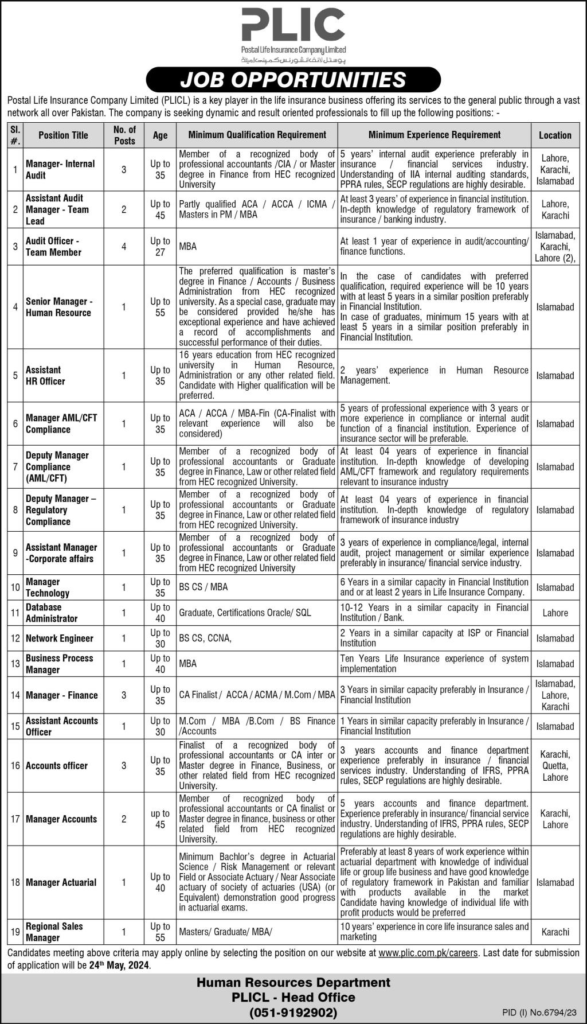 JOB OPPORTUNITIES AT POSTAL LIFE INSURANCE COMPANY LIMITED (PLICL), Postal Life Insurance Jobs 2024 Pakistan, Jobs in POSTAL LIFE INSURANCE COMPANY LIMITED, Postal Life Insurance Company Jobs 2024| PLIC Jobs in Islamabad Karachi Lahore Quetta, Postal Life Insurance Company Limited PLIC Jobs 2024 Fill Online Form, Postal Life Insurance Company Limited Jobs Latest, Postal Life Insurance Company Jobs, Latest Postal Life Insurance Company Jobs 2024 Pakistan,