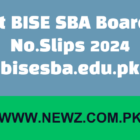 Latest BISE SBA Board Roll No.Slips 2024 bisesba.edu.pk