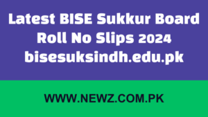 Latest BISE Sukkur Board Roll No Slips 2024 bisesuksindh.edu.pk