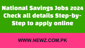 National Savings Jobs 2024 Check all details Step-by-Step to apply online