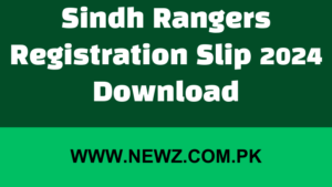 Sindh Rangers Registration Slip 2024 Download Free