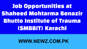 Job Opportunities at Shaheed Mohtarma Benazir Bhutto Institute of Trauma (SMBBIT) Karachi