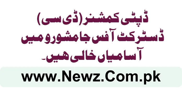 Deputy Commissioner (DC) District Office Jamshoro Jobs 2024