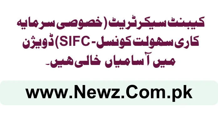Cabinet Secretariat (Special Investment Facilitation Council - SIFC) Division Jobs 2025 کیبنٹ سیکرٹریٹ (خصوصی سرمایہ کاری سہولت کونسل – SIFC) ڈویژن