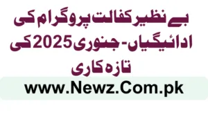Benazir Kafalat Program Payments - January 2025 Update