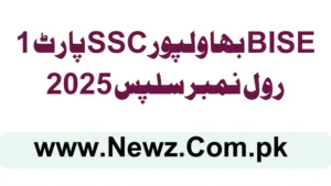 BISE Bahawalpur SSC Part-1 Roll No Slips 2025