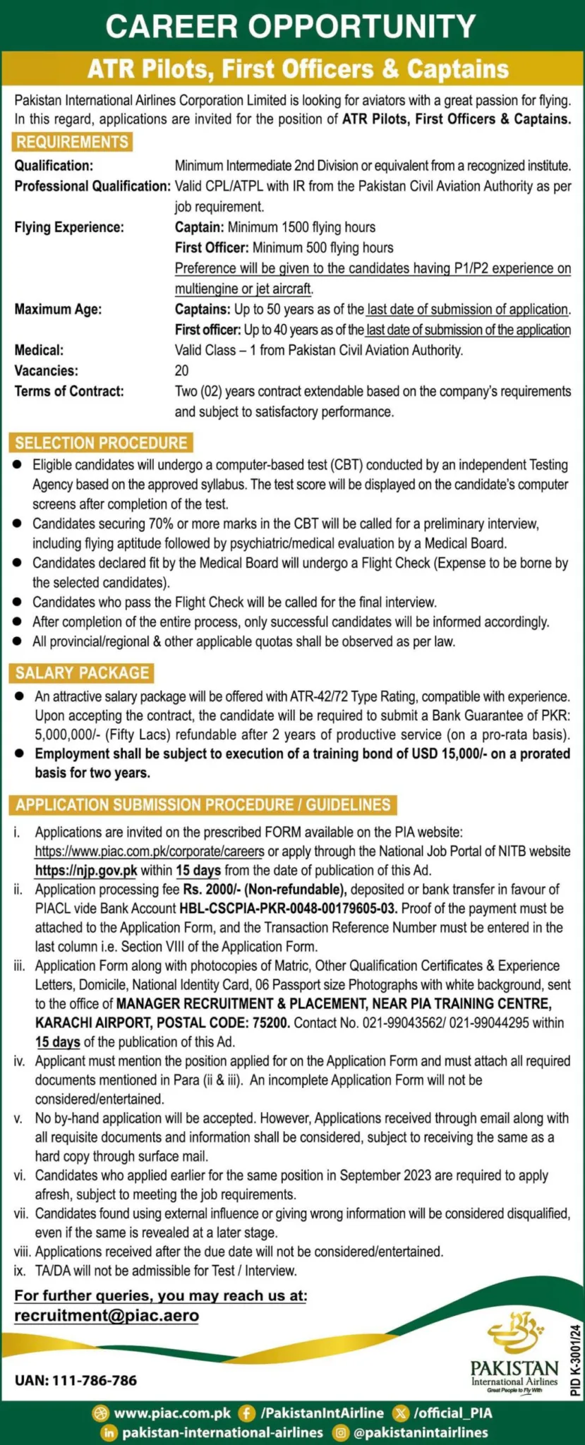 Pakistan International Airlines (PIA) Jobs 2025 Pakistan International Airlines (PIA) Jobs 2025