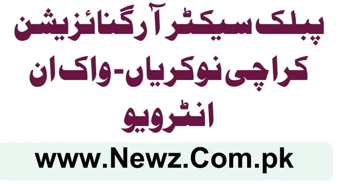 Public Sector Organization Karachi Jobs - Walk-in Interview