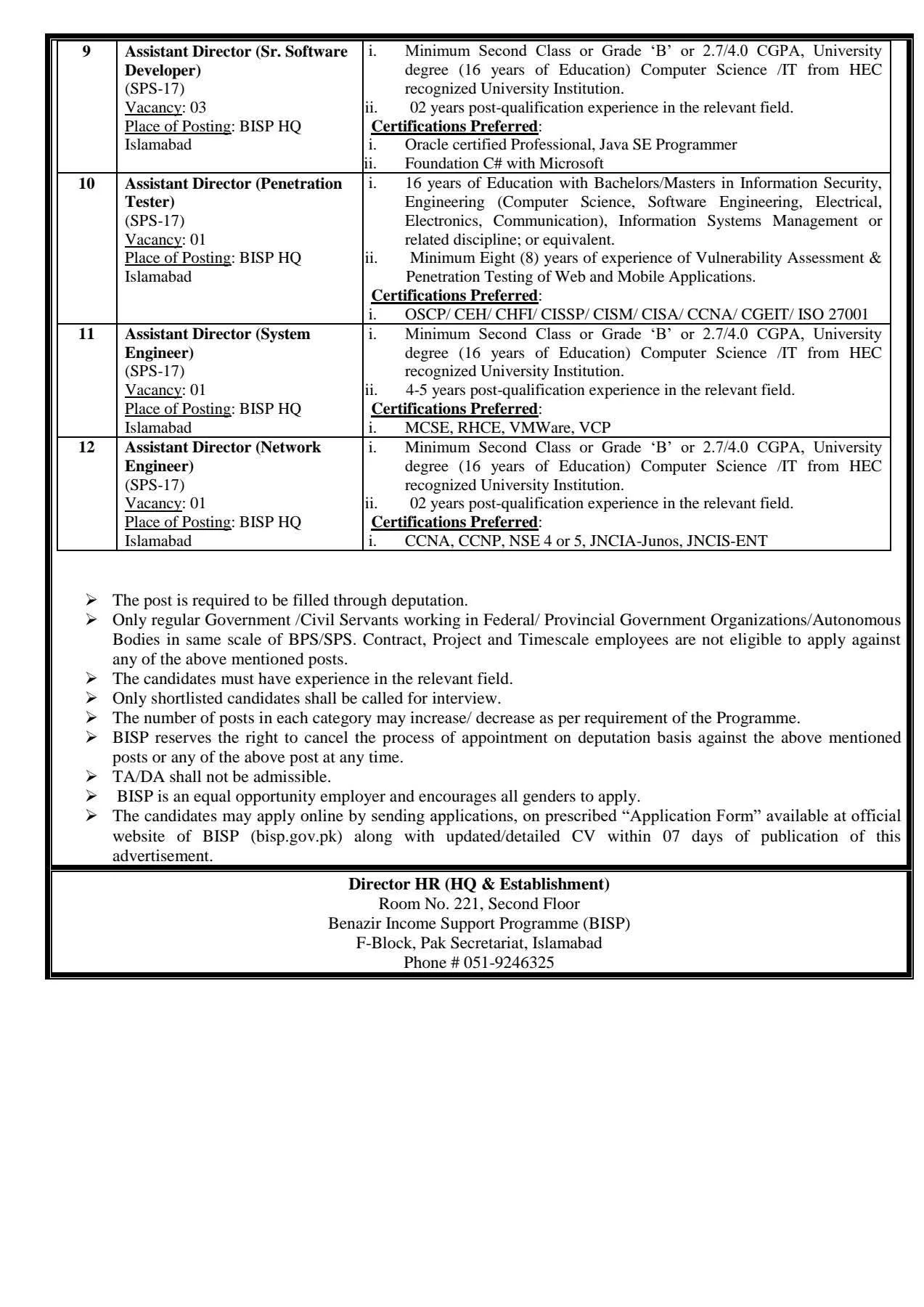 Benazir Income Support Programme (BISP) August Jobs 2025 FB_IMG_1756022003919