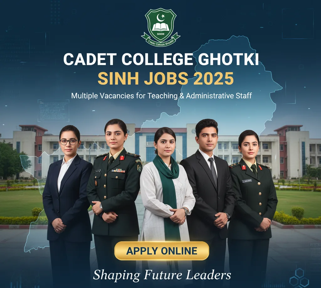Cadet College Ghotki CCG Sindh Jobs 2025 ghotki