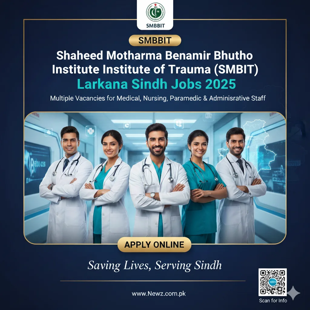 Shaheed Mohtarma Benazir Bhutto Institute of Trauma (SMBBIT) Larkana Sindh Jobs 2025 unnamed (51)