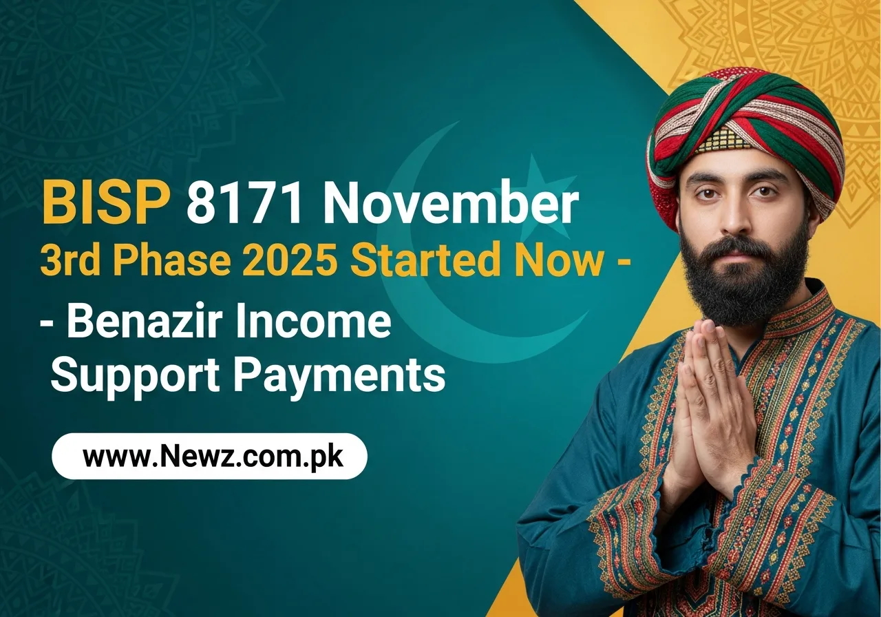 BISP 8171 November 3rd Phase 2025 Started Now Benazir Income Support Payments.285Z