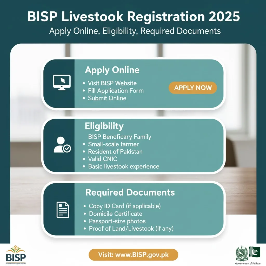 BISP Livestock Registration 2025 – Apply Online, Eligibility, Required Documents
