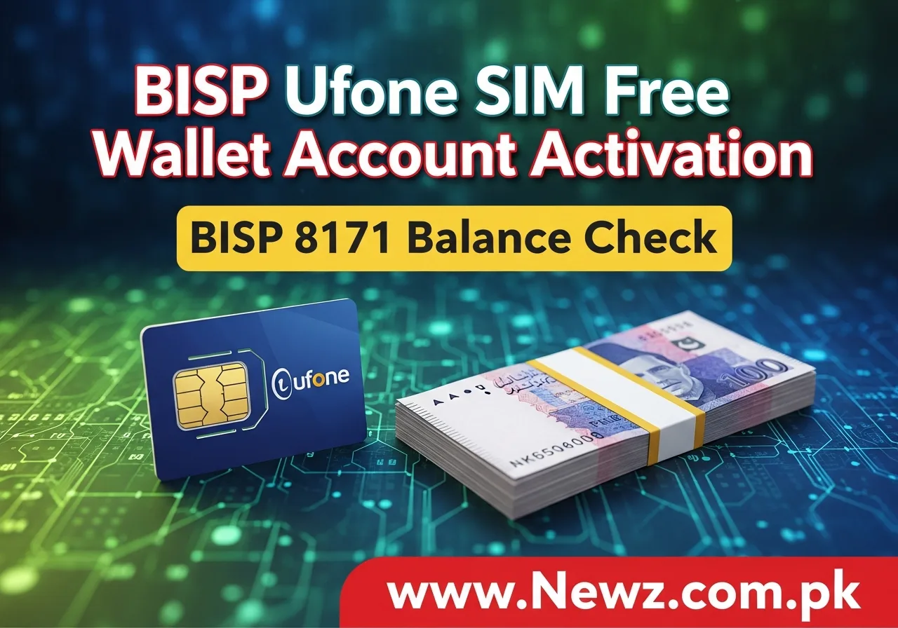 BISP Ufone Sim free Wallet Account Activation BISP 8171 Balance Check.401Z