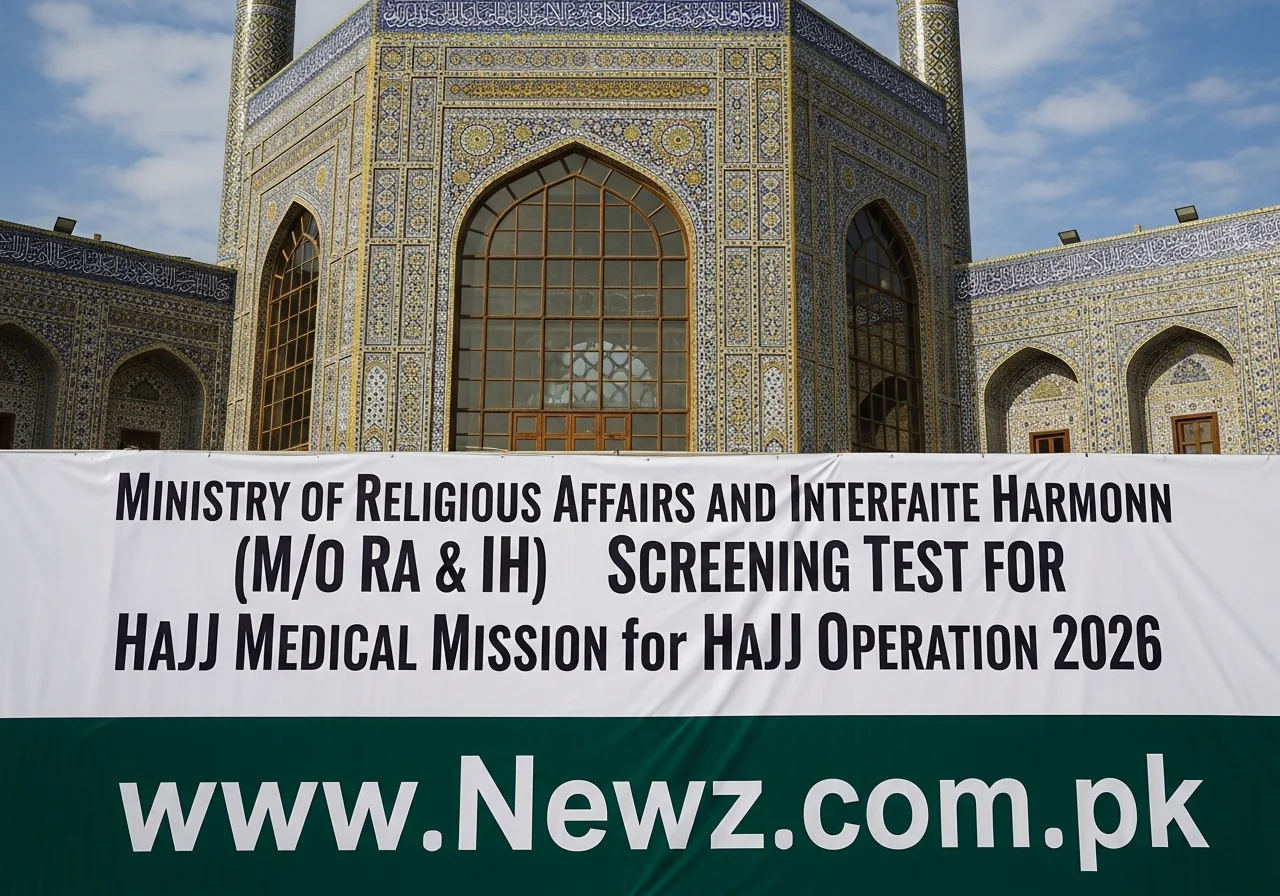 Ministry of Religious Affairs and Interfaith Harmony (M/o RA & IH) Screening Test for Hajj Medical Mission for Hajj Operation 2026 Ministry of Religious Affairs and Interfaith Harmony.379Z