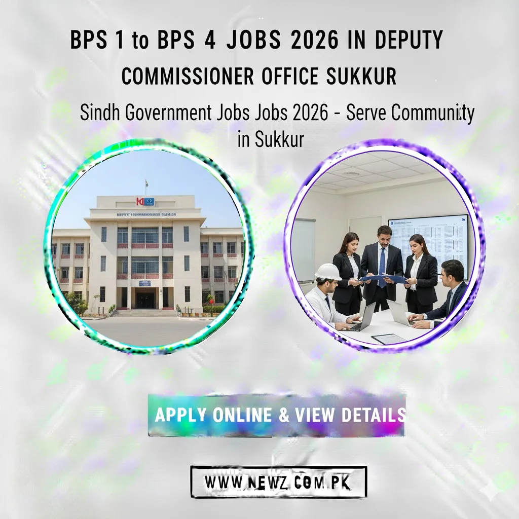 BPS 1 to BPS 4 Jobs 2026 in Deputy Commissioner Office Sukkur – Sindh Government Jobs 2026