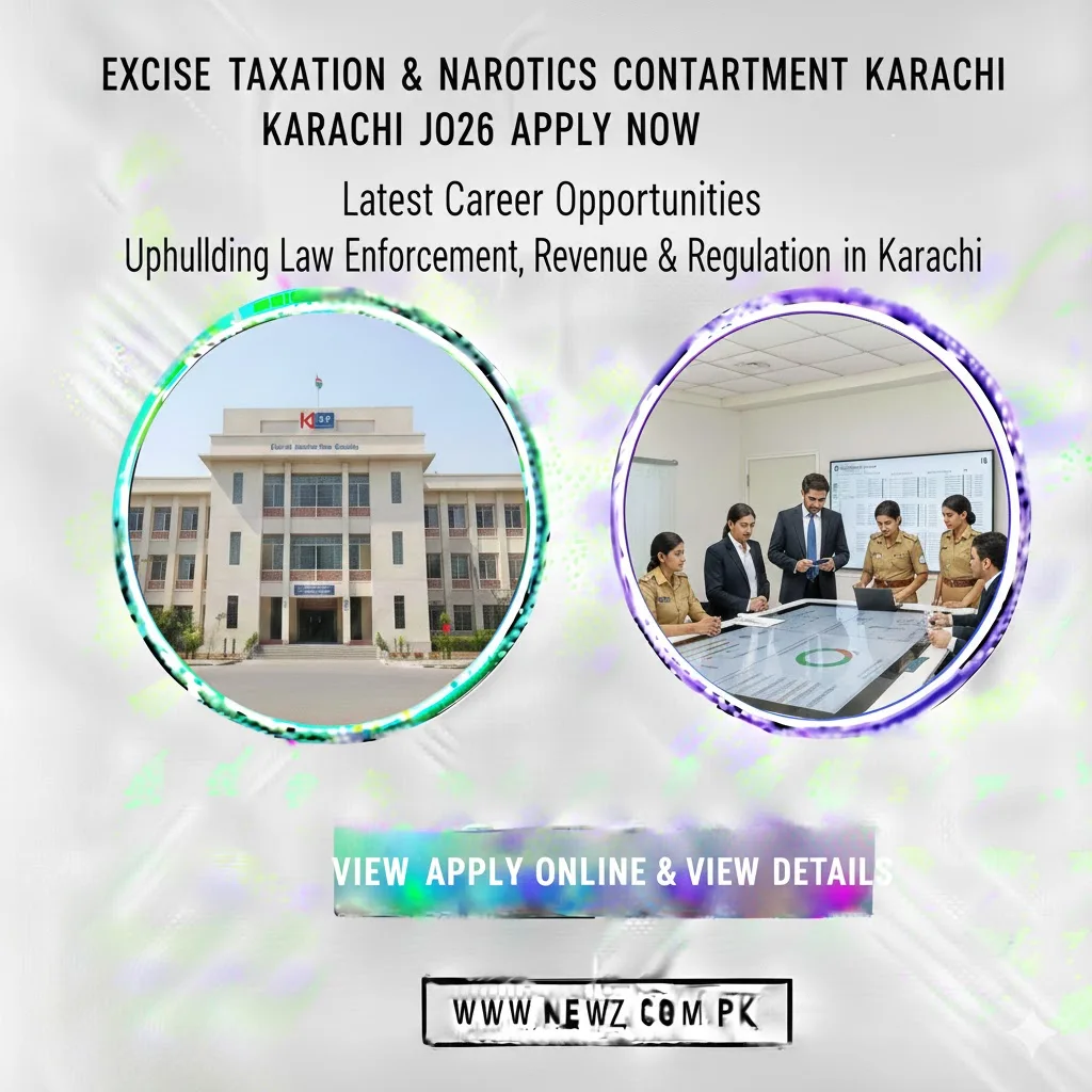 Excise Taxation & Narcotics Control Department Karachi Jobs 2026 Apply Now