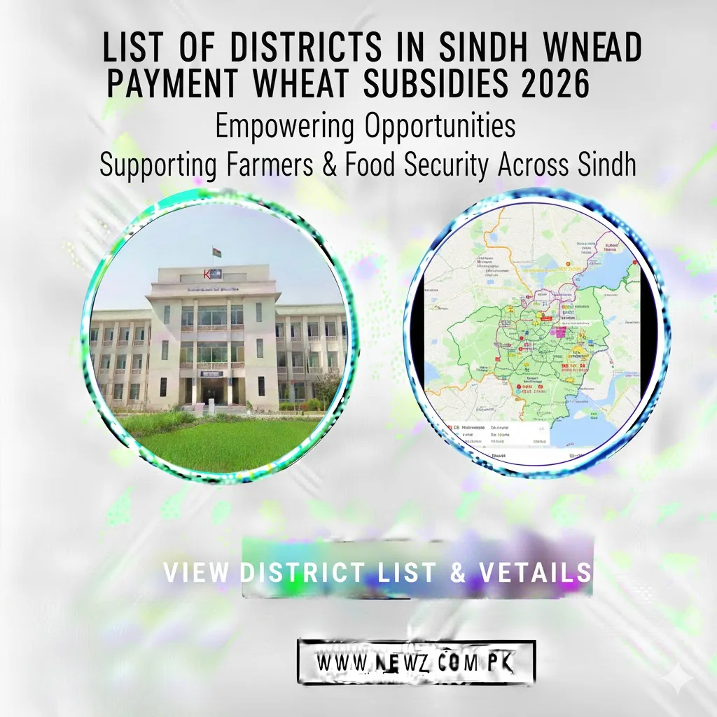 List of Districts in Sindh Hari Card Payment Wheat Subsidies 2026