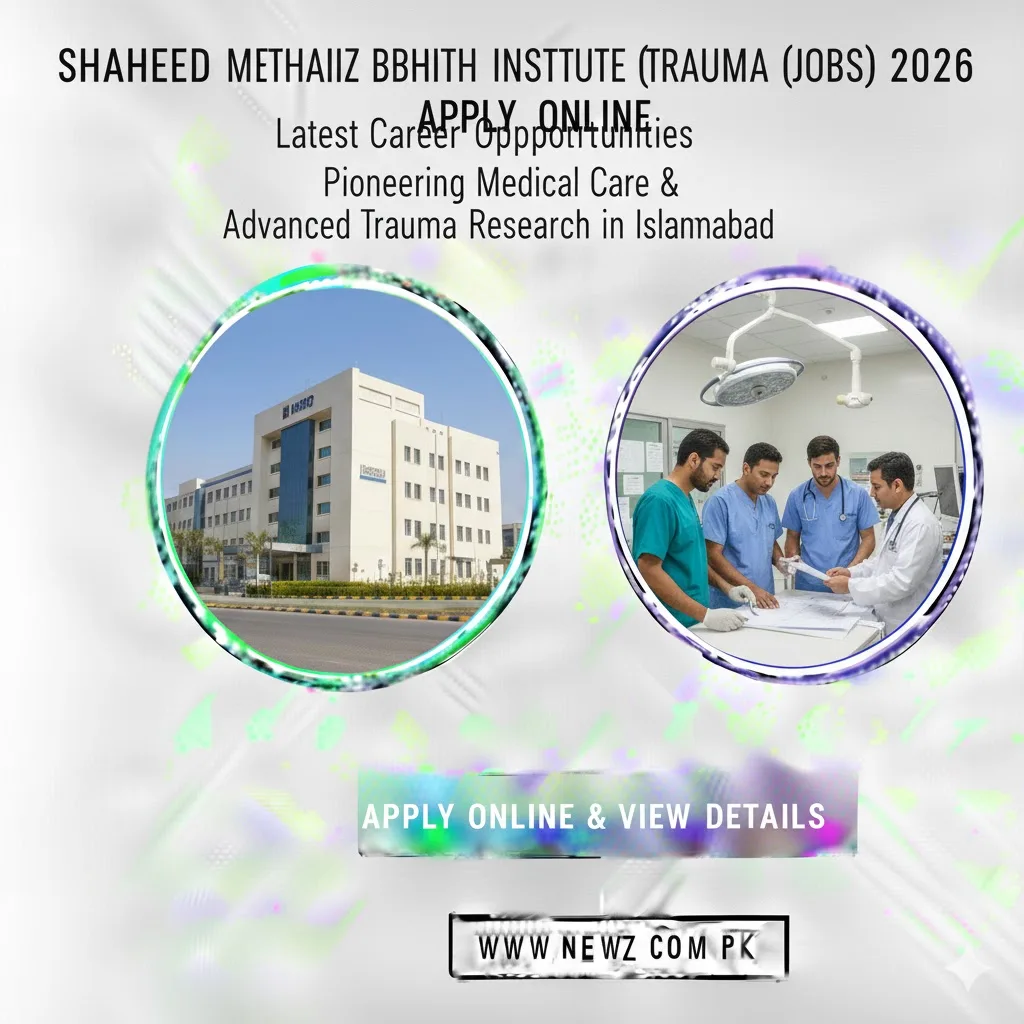 Shaheed Mohtarma Benazir Bhutto Institute of Trauma (SMBBIT) Islamabad Jobs 2026 Shaheed Mohtarma Benazir Bhutto Institute of Trauma (SMBBIT) Islamabad Jobs 2026