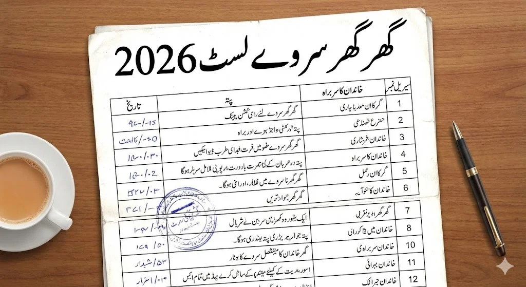 Ghar Ghar Survey New List 2026