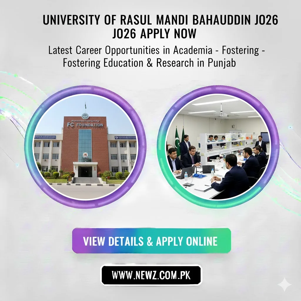 University of Rasul Mandi Bahauddin Jobs 2026 Apply Now