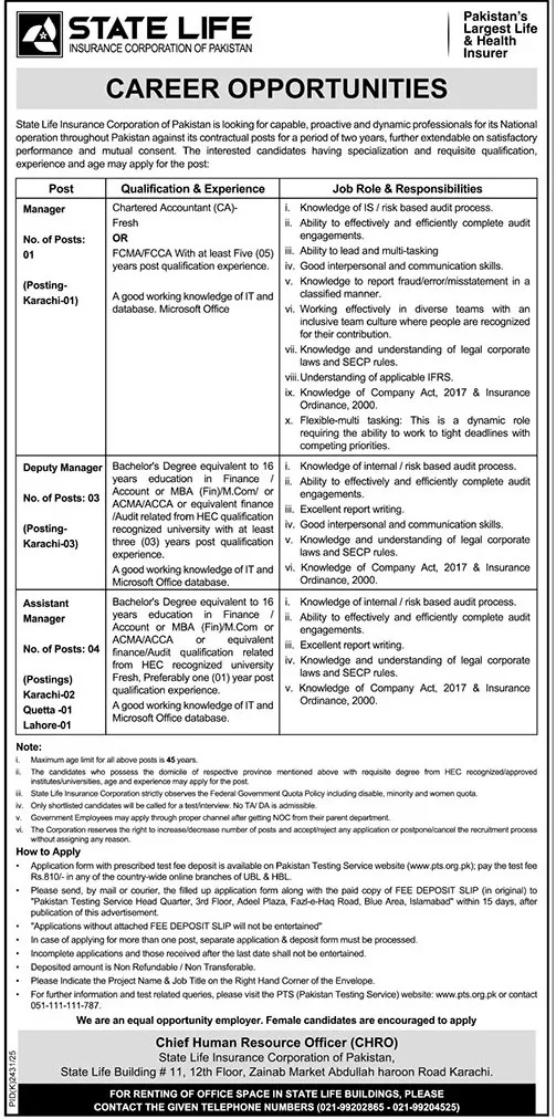 Apply Now State Life Insurance Jobs 2026 state life