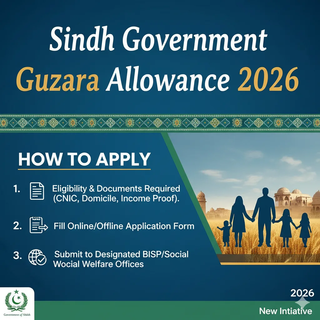 How to Apply for sindh Government Guzara Allowance 2026