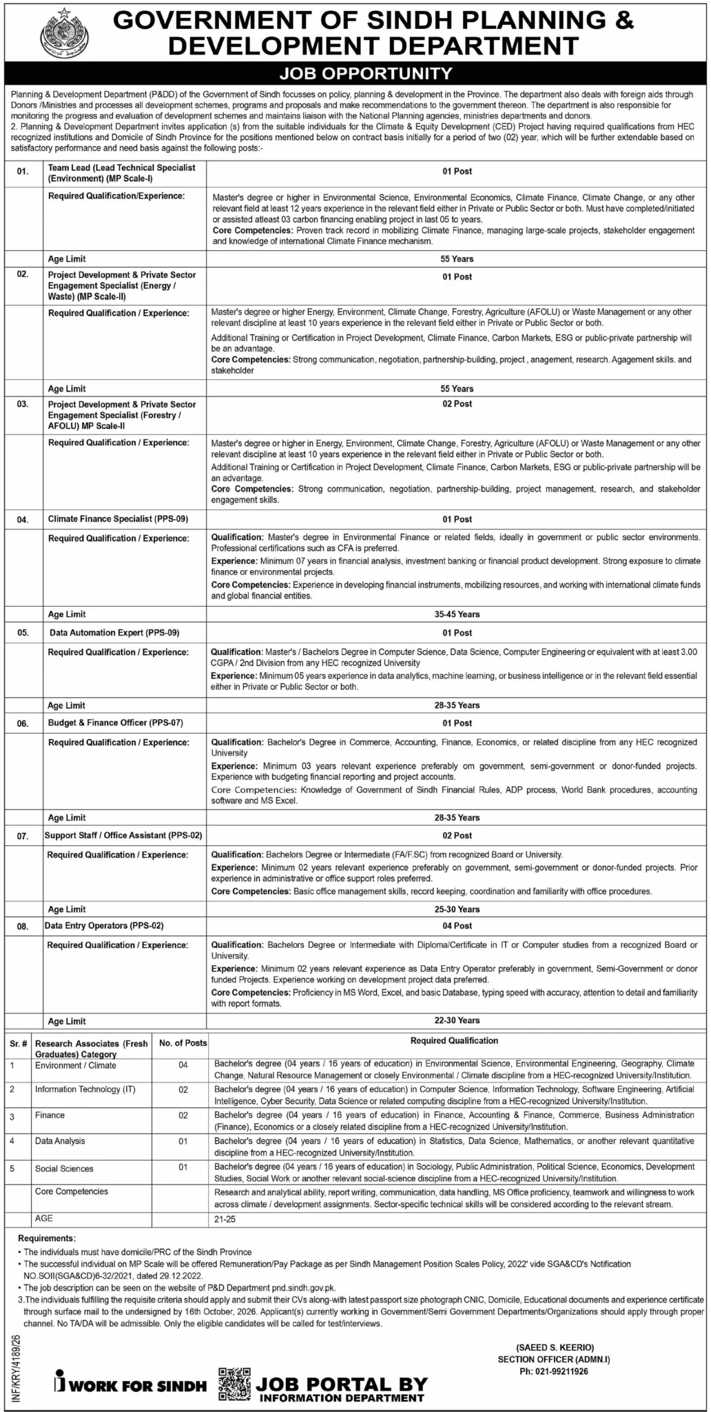 Sindh Planning & Development Department Jobs 2026 – P&D Jobs for Fresh Graduates & Professionals 23_09_2026_117_001